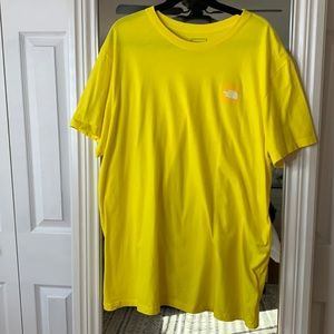 Yellow the north face t shirt